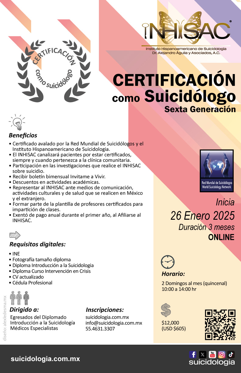 Certificate como Suicidologo