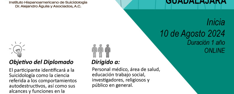 Diplomado en Introducción a la Suicidologia Sede Guadalajara | suicidologia.com.mx
