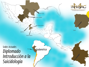 Mapa Sedes Diplomado Introducción a la Suicidología