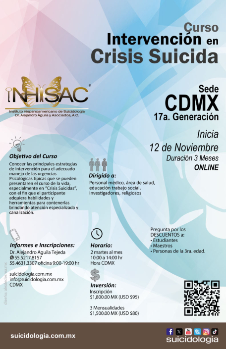 Curso Intervención en Crisis Suicida | suicidologia.com.mx