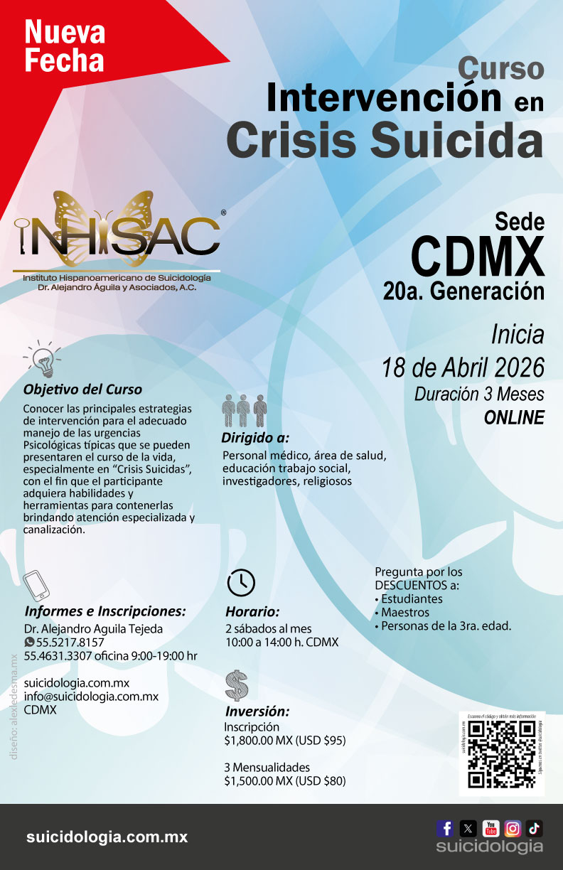 Curso de Intervención en Crisis Suicida