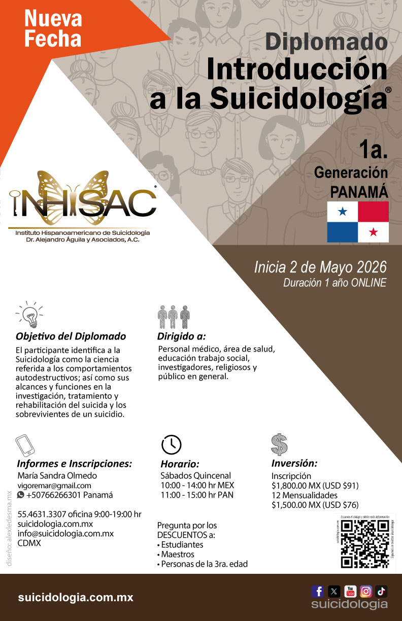 Diplomado Introducción a la suicidologia sede Panamá