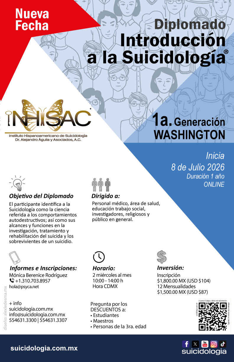 Diplomado Introducción a la suicidologia sede Washington
