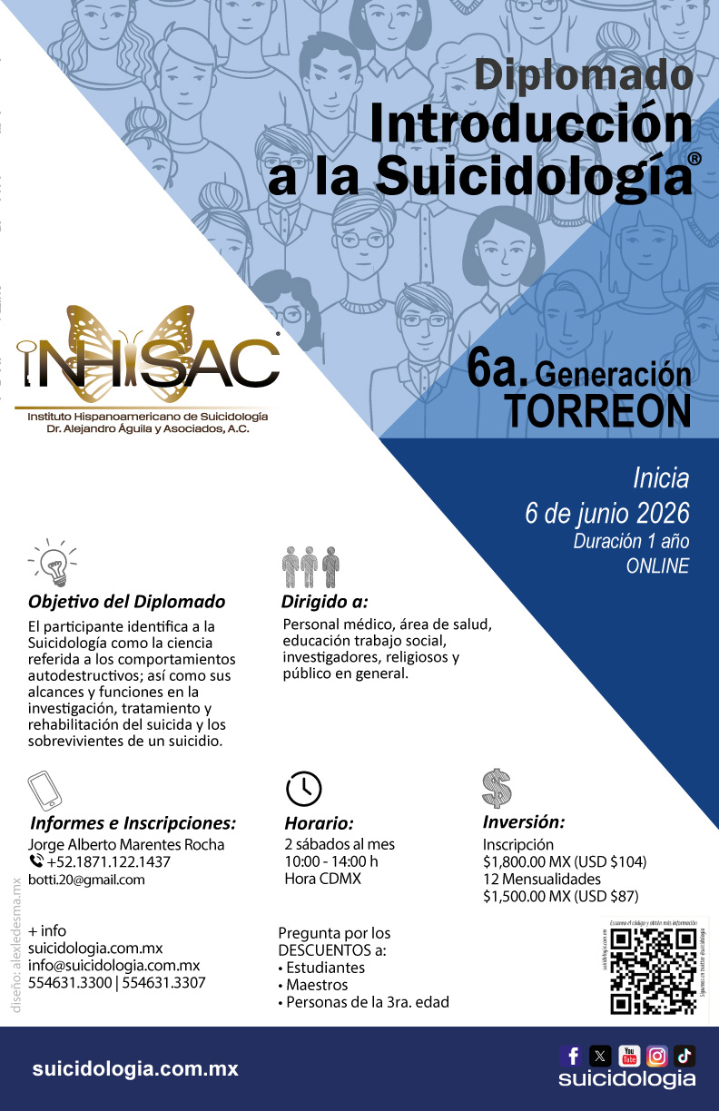 Diplomado Introducción a la Suicidologia Sede Torreón