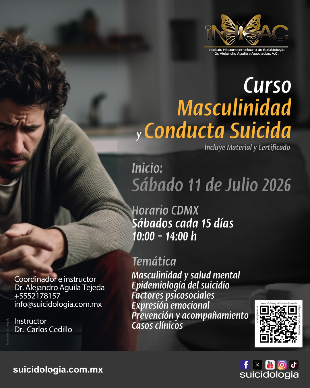 Curso de masculinidad y conducta suicida