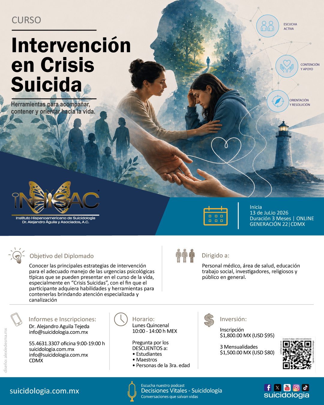 Curso de Intervención en Crisis Suicida Sede CDMX Curso de Intervención en Crisis Suicida Sede CDMX